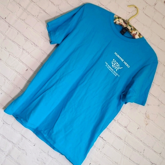 NWOT Sky Blue Humanity Society Of United States Humane Hero Tee Tshirt Sz Medium - Picture 4 of 11